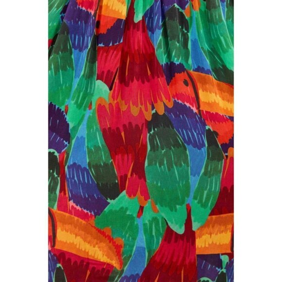 💕FARM RIO💕 Painted Toucans Midi Dress ~ 100% Viscose XS - Picture 5 of 14